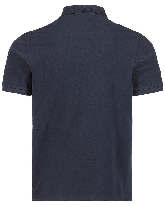 Navy coloured Musto Essential Pique Polo Shirt on White background #colour_navy