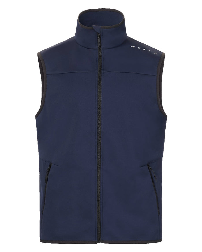 Navy Coloured Musto Evo Crew Softshell Vest on White Background
#colour_navy