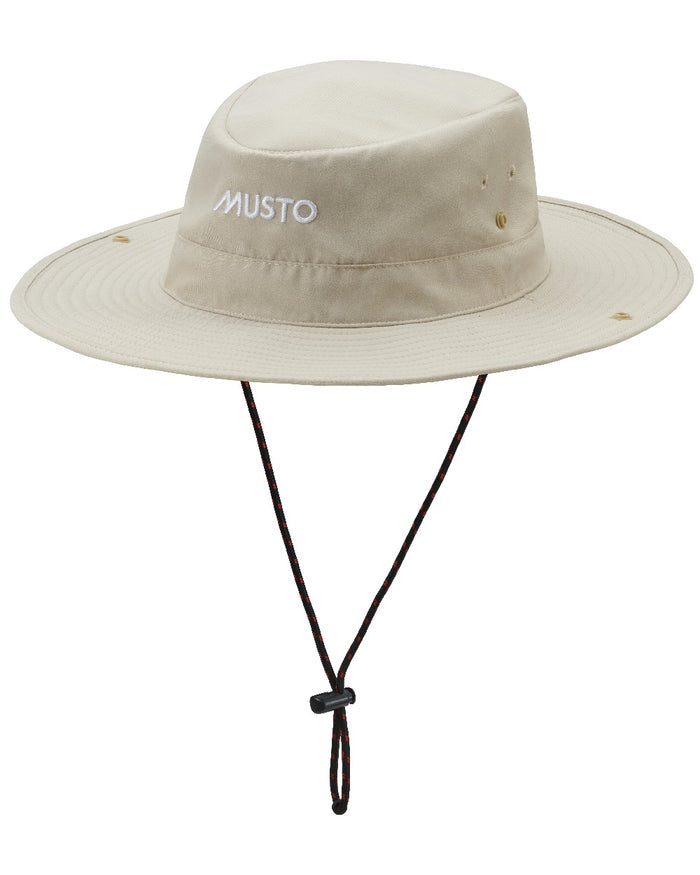 Light Stone Coloured Musto Fast Dry Brimmed Hat on White Background
#colour_light-stone