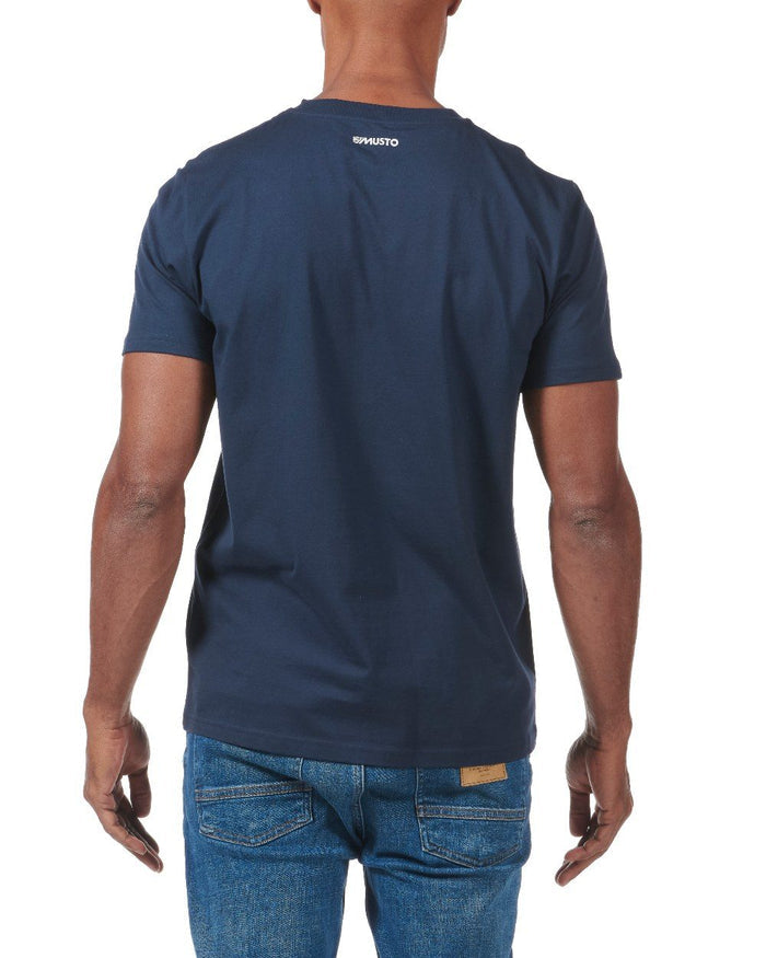 Navy Coloured Musto Logo Tee On A White Background
#colour_navy