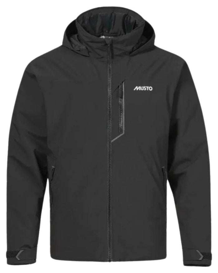 Black coloured Musto Mens BR1 Primaloft Midlayer Jacket on white background #colour_black