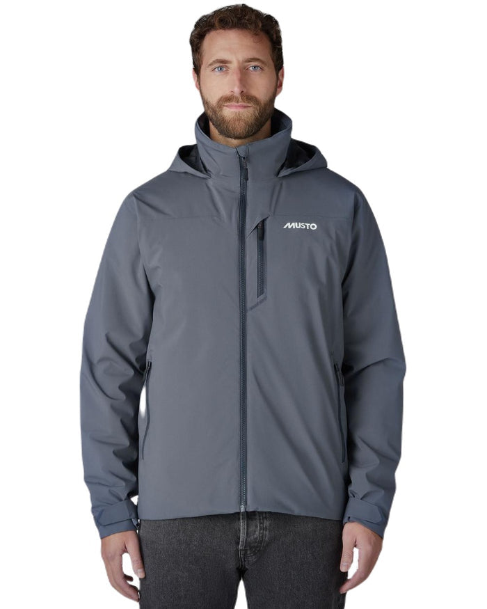Ombre Blue coloured Musto Mens BR1 Primaloft Midlayer Jacket on white background #colour_ombre-blue
