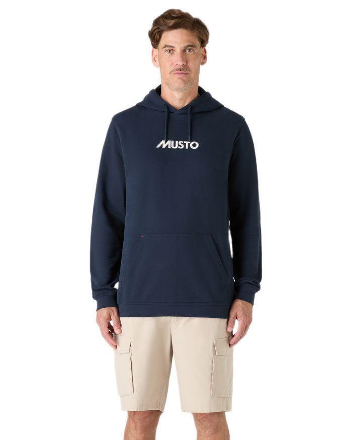 Navy Coloured Musto Mens Classic Hoodie on white background #colour_navy