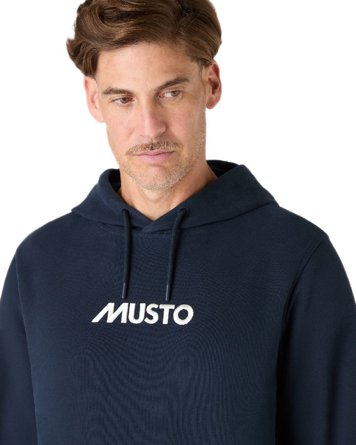 Navy Coloured Musto Mens Classic Hoodie on white background #colour_navy
