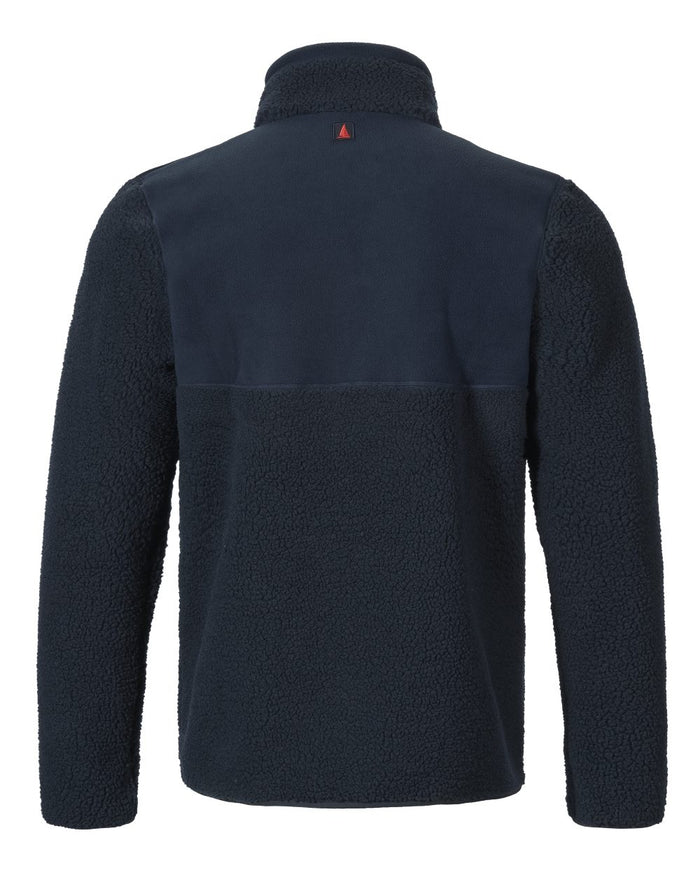 Navy Coloured Musto Mens Cover Deep Pile Fleece Jacket on white background #colour_navy