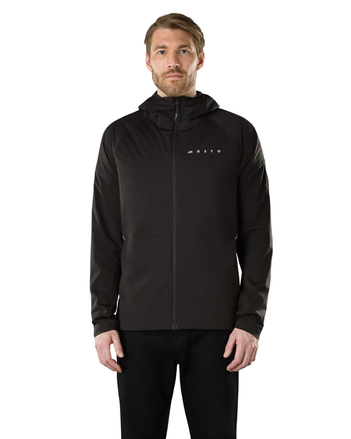 Black Coloured Musto Mens Evo Thermal Primaloft Waterproof Jacket on white background #colour_black