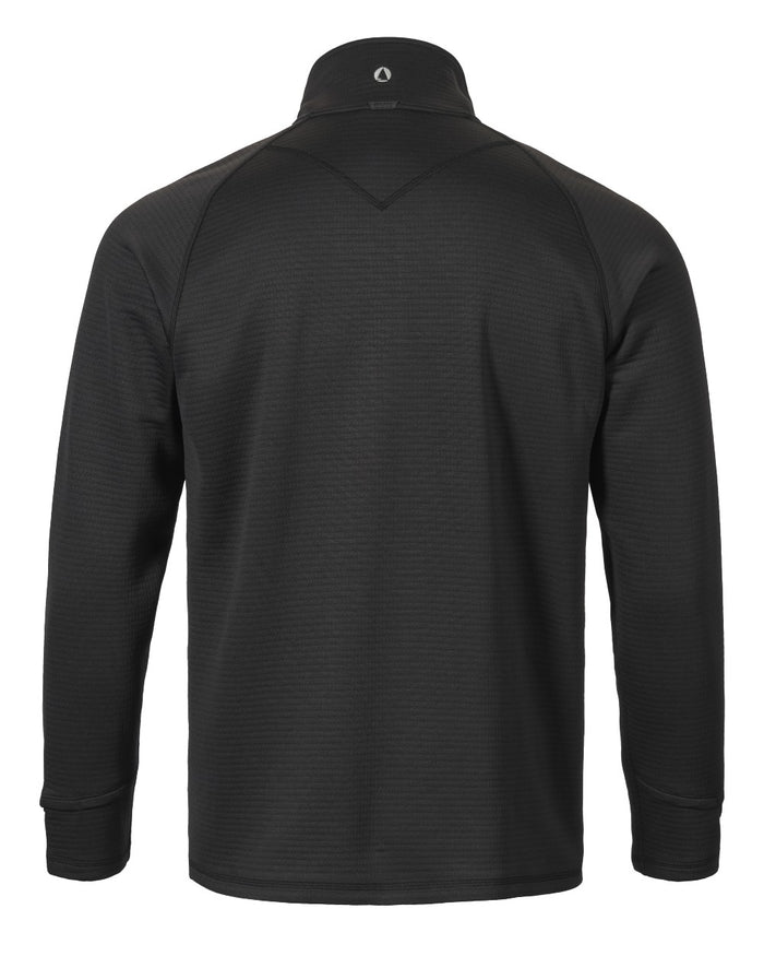 Black Coloured Musto Mens Evo Thermal Tech Fleece Jacket on white background #colour_black