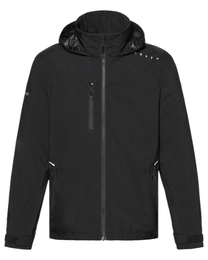 Black Coloured Musto Mens Evo Waterproof Crew Jacket on white background #colour_black