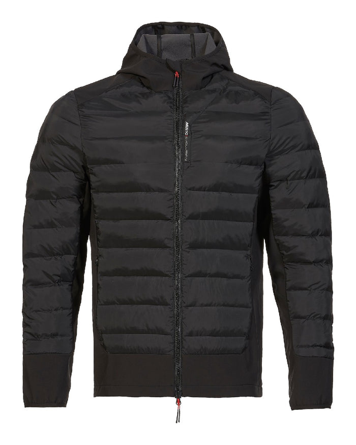 Black coloured Musto Mens Evolution Loft Hooded Jacket 2.0 on white background #colour_black