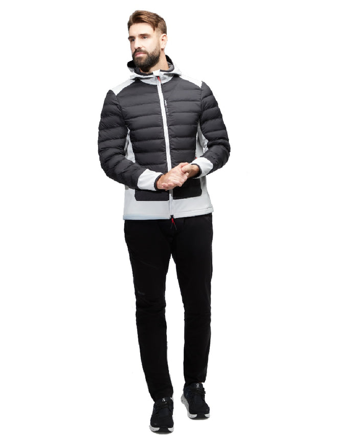 Platinum coloured Musto Mens Evolution Loft Hooded Jacket 2.0 on white background #colour_platinum