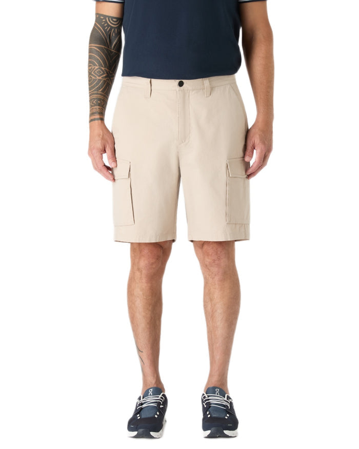 Pure Cashmere coloured Musto Mens Original Cargo Shorts on white background #colour_pure-cashmere