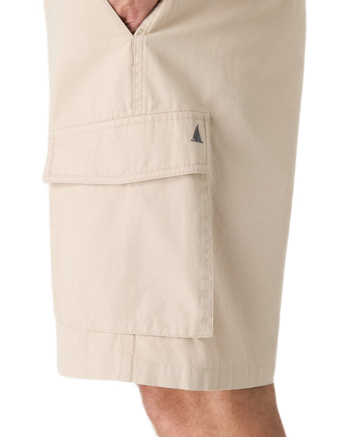 Pure Cashmere coloured Musto Mens Original Cargo Shorts on white background #colour_pure-cashmere