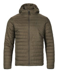 Crocodile Coloured Musto Mens Original Lite Hooded Puffer Jacket on white background #colour_crocodile