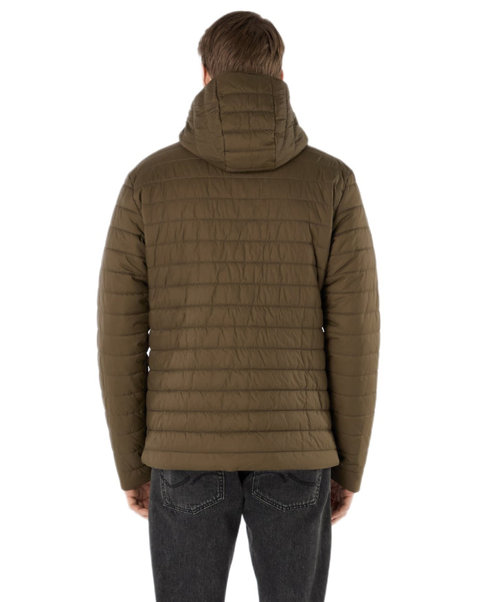 Crocodile Coloured Musto Mens Original Lite Hooded Puffer Jacket on white background #colour_crocodile
