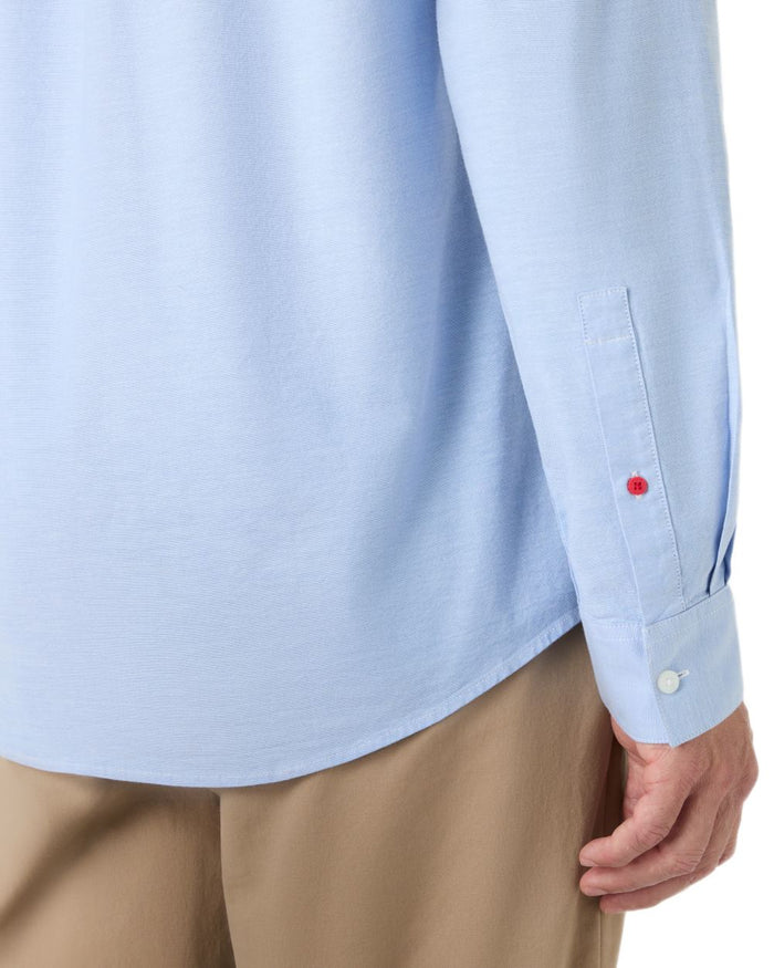 Pale Blue coloured Musto Mens Original Oxford Shirt on white background #colour_pale-blue