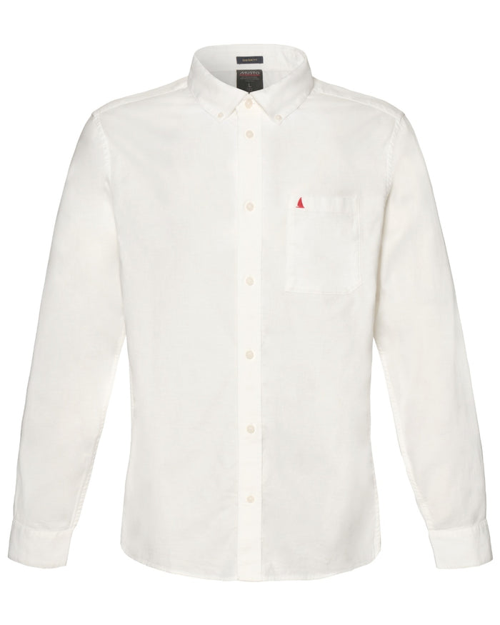 White coloured Musto Mens Original Oxford Shirt on white background #colour_white