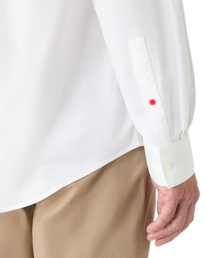 White coloured Musto Mens Original Oxford Shirt on white background #colour_white