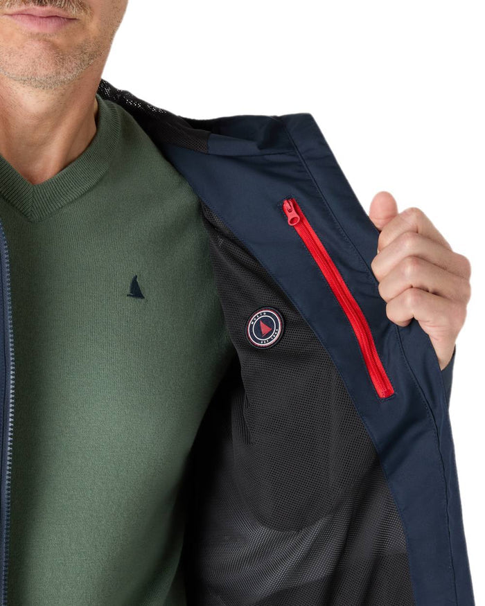 Navy Coloured Musto Mens Original Rain Jacket on white background #colour_navy