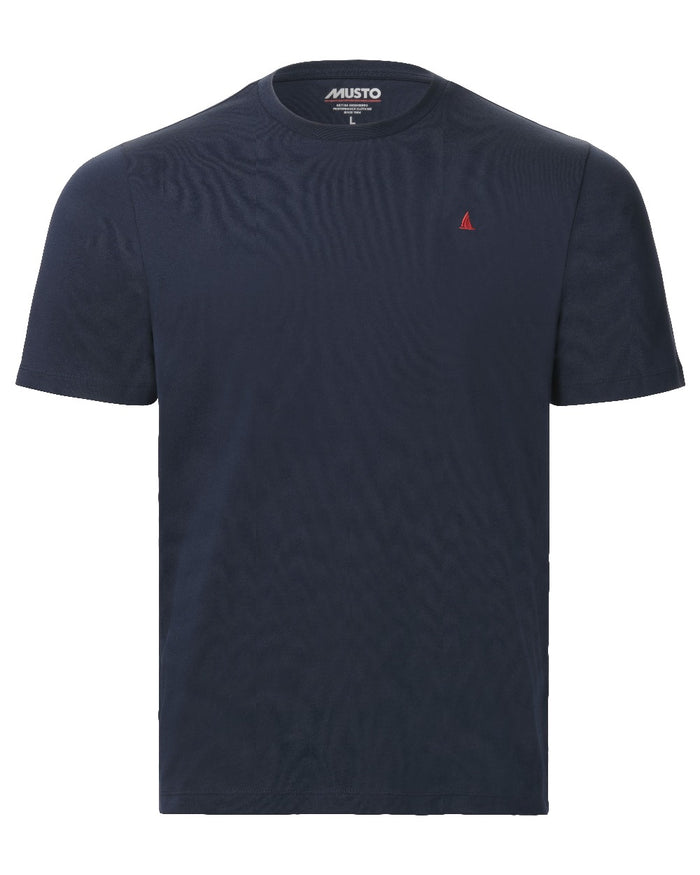 Navy Coloured Musto Mens Original Short Sleeve T-Shirt on White Background
#colour_navy