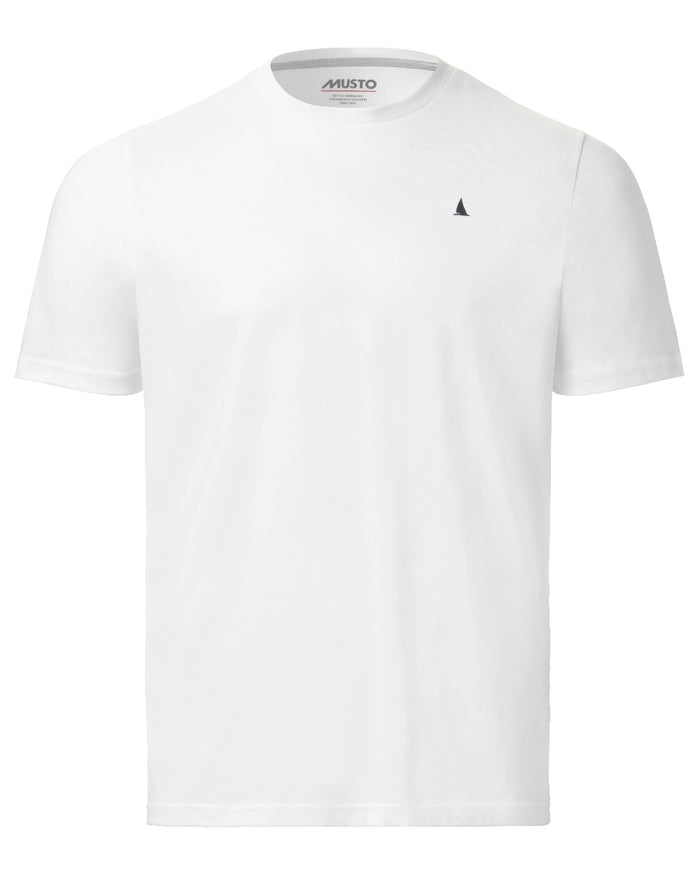 White Coloured Musto Mens Original Short Sleeve T-Shirt on White Background
#colour_white