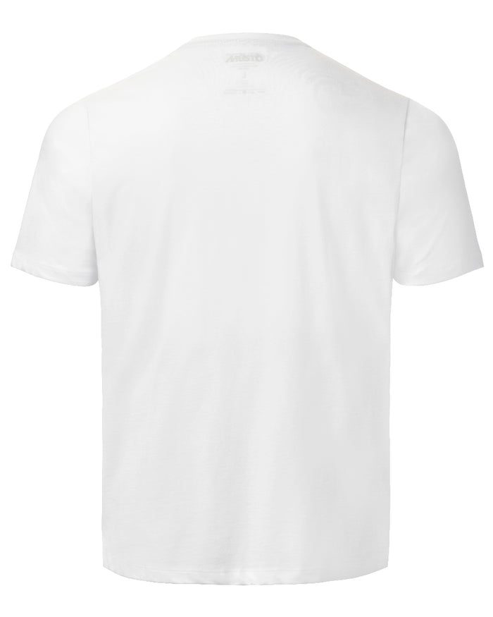 White Coloured Musto Mens Original Short Sleeve T-Shirt on White Background
#colour_white