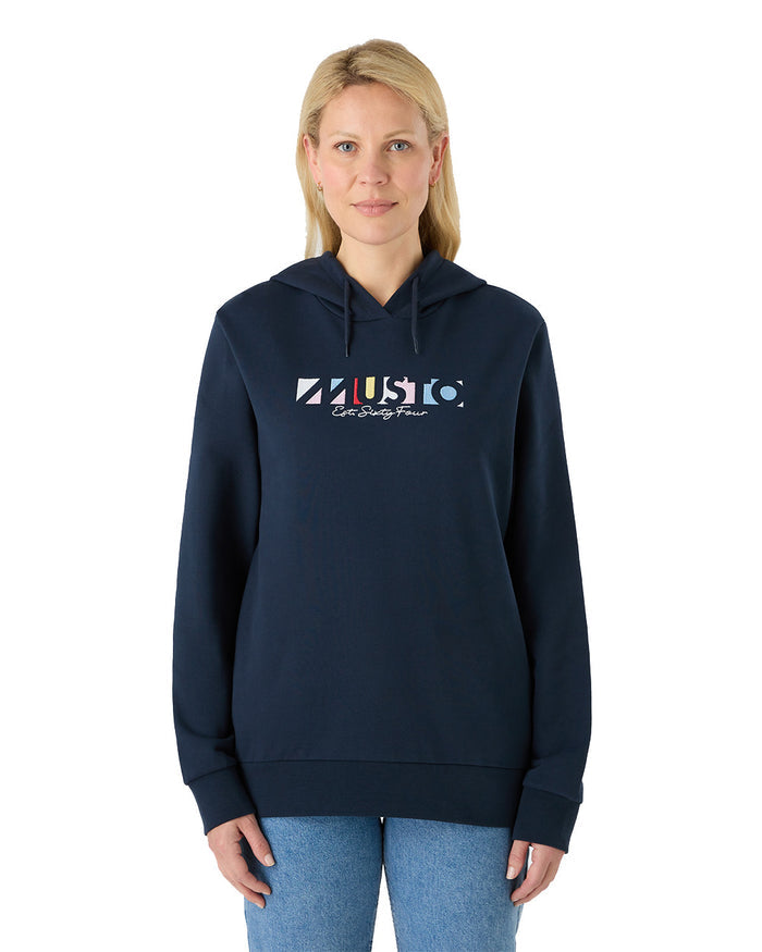 Navy Coloured Musto Womens 1964 Hoodie On A White Background #colour_navy