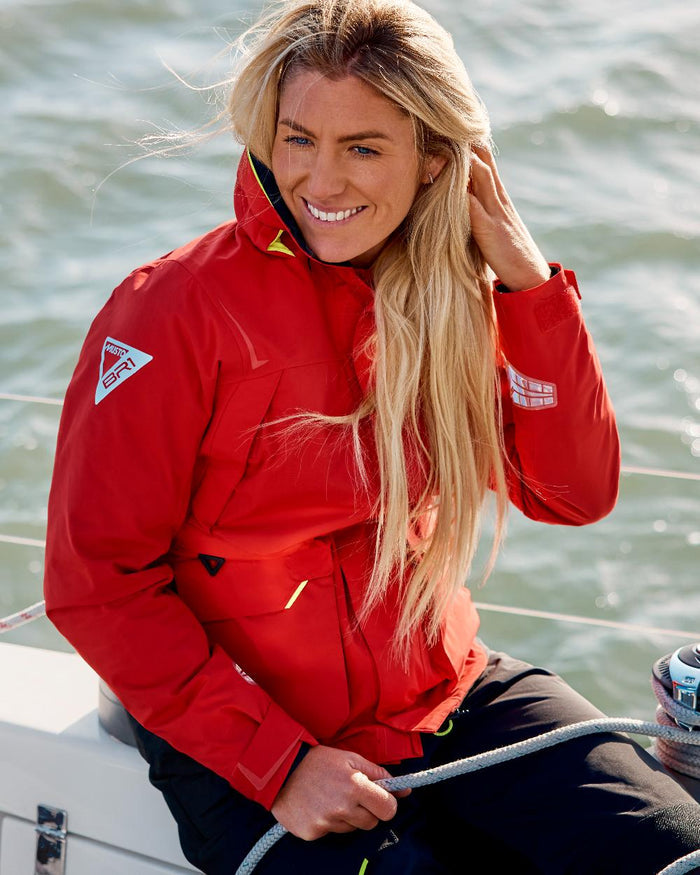 Musto Womens BR1 Channel Jacket in True Red #colour_true-red
