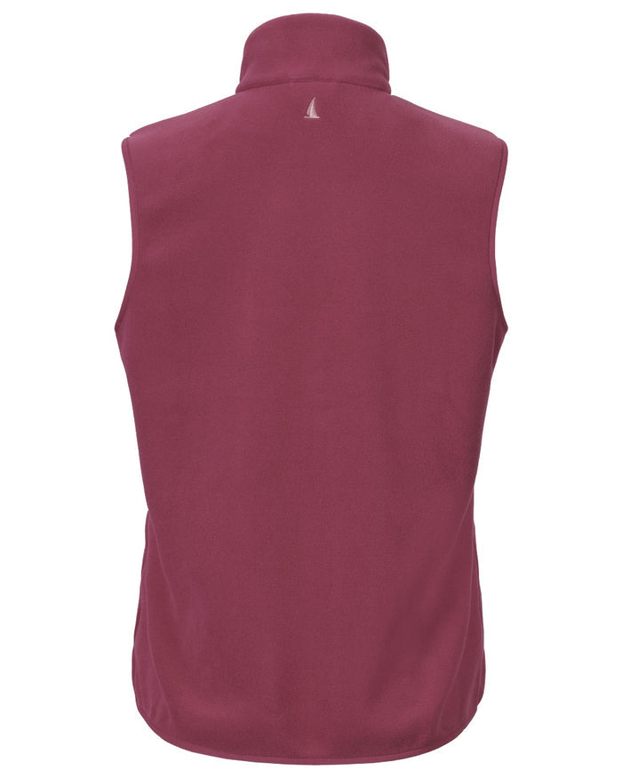 Very Berry coloured Musto Womens Classic Fleece Vest on white background #colour_very-berry
