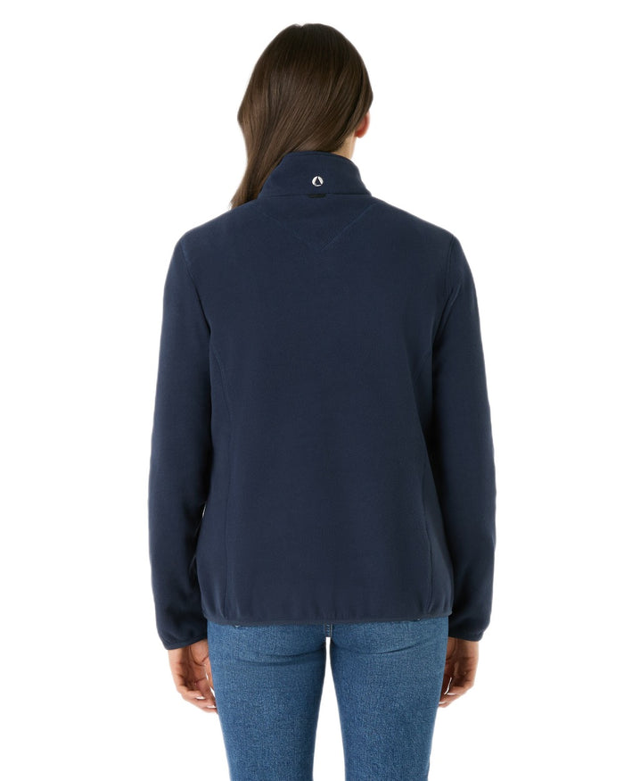 Navy Coloured Musto Mens Cover Deep Pile Fleece Vest on white background #colour_navy