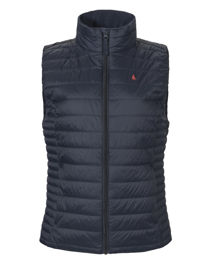 Navy Coloured Musto Womens Original Lite Puffer Vest on white background #colour_navy