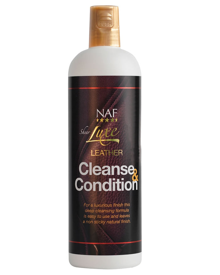 NAF Sheer Luxe Leather Cleanse & Condition 500ml on white background