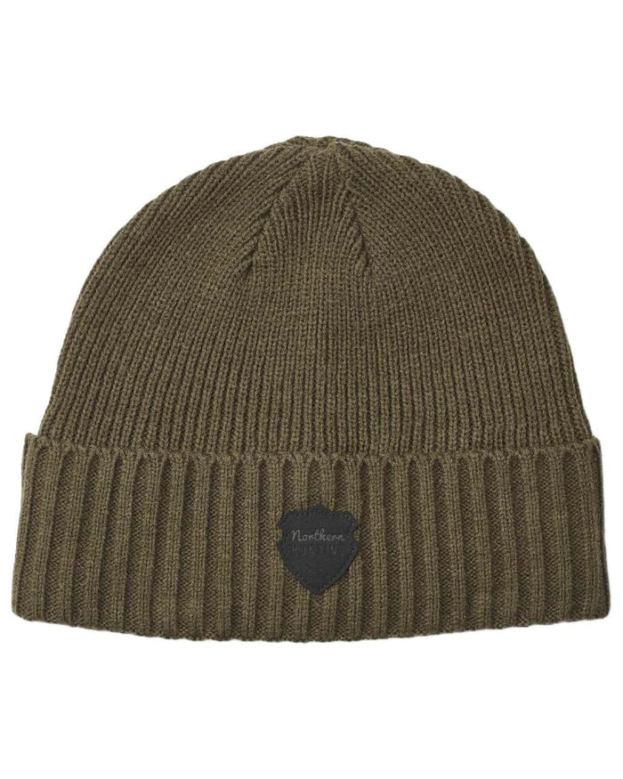 Green coloured Northern Hunting Buk Windstop Beanie on white background #colour_green