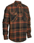 Orange coloured Northern Hunting Mens Fjord Organic Cotton Shirt on white background #colour_orange