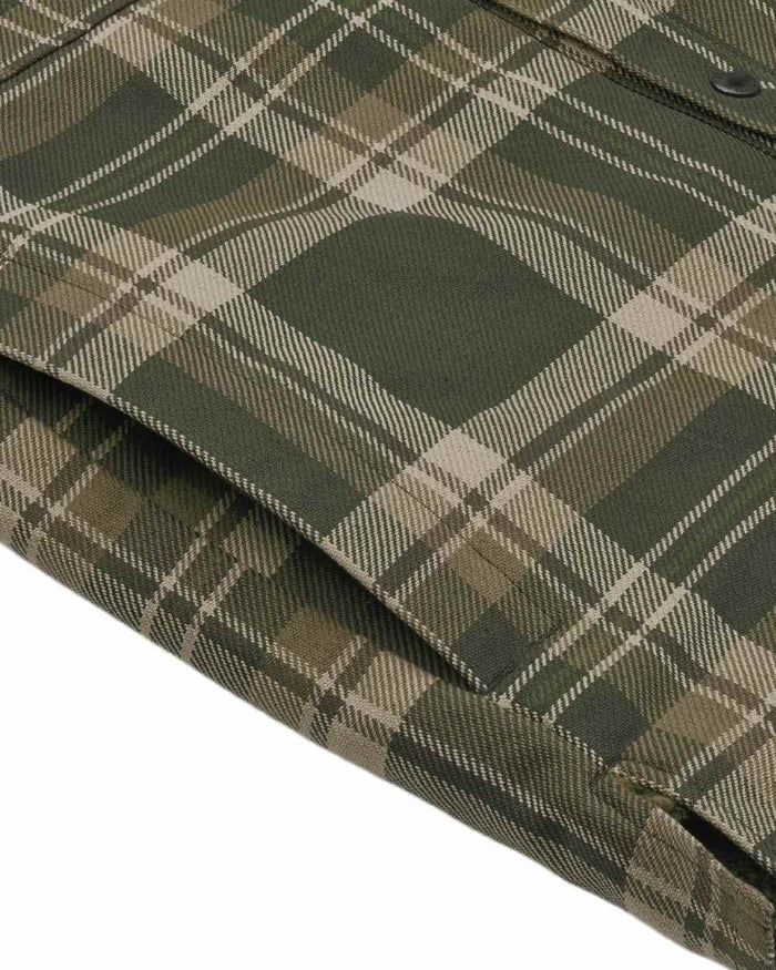 Green coloured Northern Hunting Mens Gorm Forester Shirt on white background #colour_green