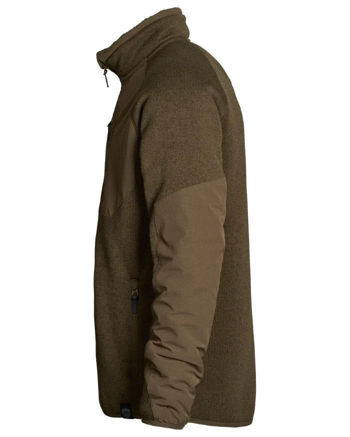 Green coloured Northern Hunting Mens Helge Fleece Jacket on white background #colour_green