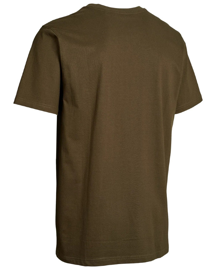 Green coloured Northern Hunting Mens Johan Cotton T-Shirt on white background #colour_green