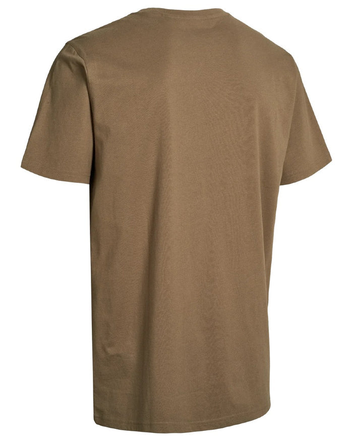 Earth coloured Northern Hunting Mens Johan Cotton T-Shirt on white background #colour_earth