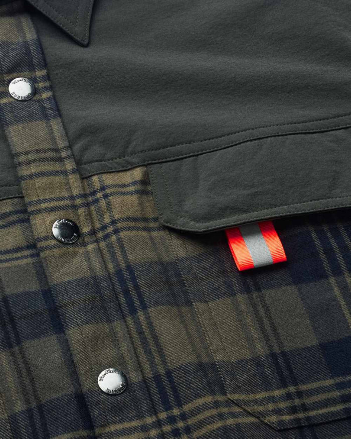 Blue coloured Northern Hunting Mens Kjall Cotton Flannel Shirt on white background #colour_blue