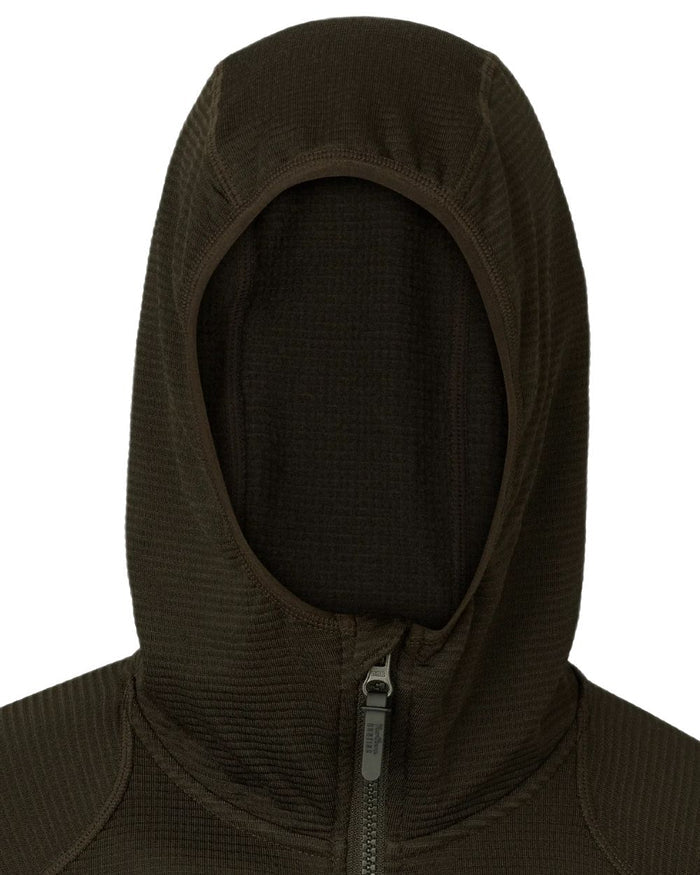 Dark Green coloured Northern Hunting Mens Rolf Half Zip Sweatshirt on white background #colour_dark-green