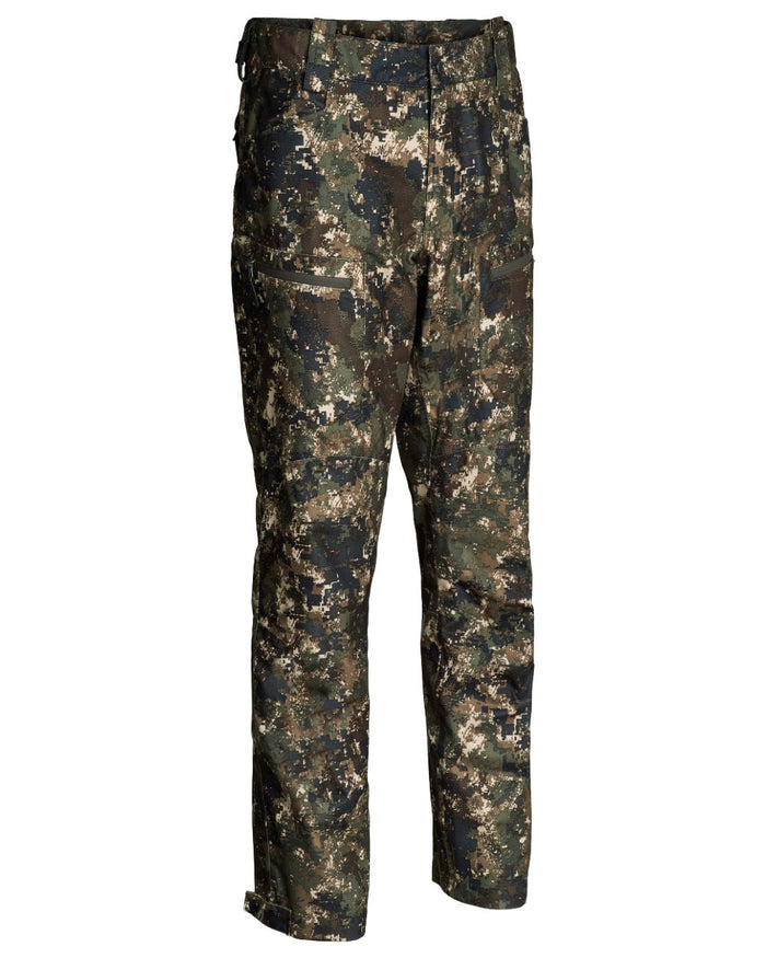 Camo coloured Northern Hunting Mens Skjold Arn G2 Waterproof Hunting Trousers on white background #colour_camo