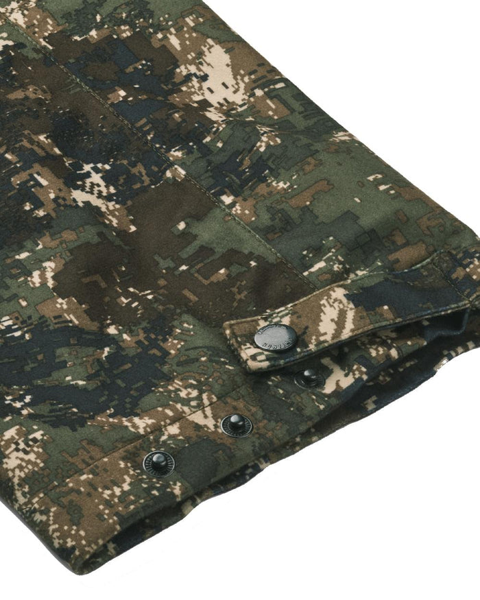 Camo coloured Northern Hunting Mens Skjold Arn G2 Waterproof Hunting Trousers on white background #colour_camo