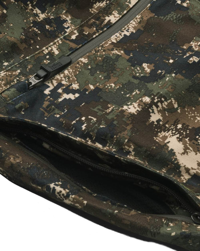 Camo coloured Northern Hunting Mens Skjold Arn G2 Waterproof Hunting Trousers on white background #colour_camo
