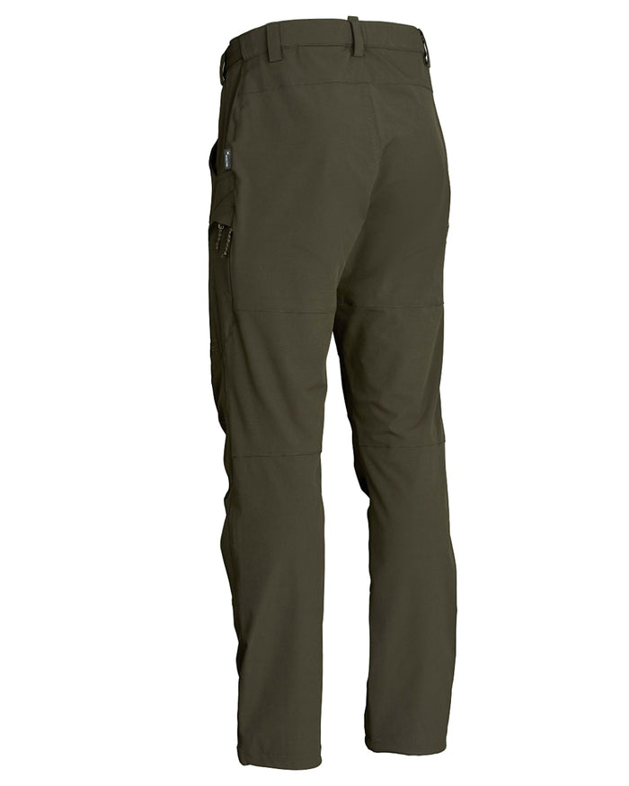 Dark Green coloured Northern Hunting Mens Toke Light Tanatex Outdoor Trousers on white background #colour_dark-green