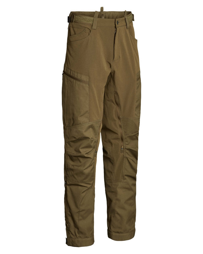 Olive coloured Northern Hunting Mens Trond Pro Outdoor Trousers on white background #colour_olive