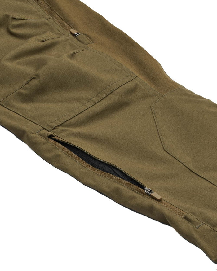 Olive coloured Northern Hunting Mens Trond Pro Outdoor Trousers on white background #colour_olive