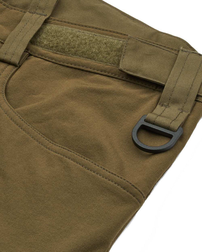 Olive coloured Northern Hunting Mens Trond Pro Outdoor Trousers on white background #colour_olive