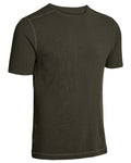 Dark Green coloured Northern Hunting Norr Alk Short Sleeve Baselayer Top on white background #colour_dark-green