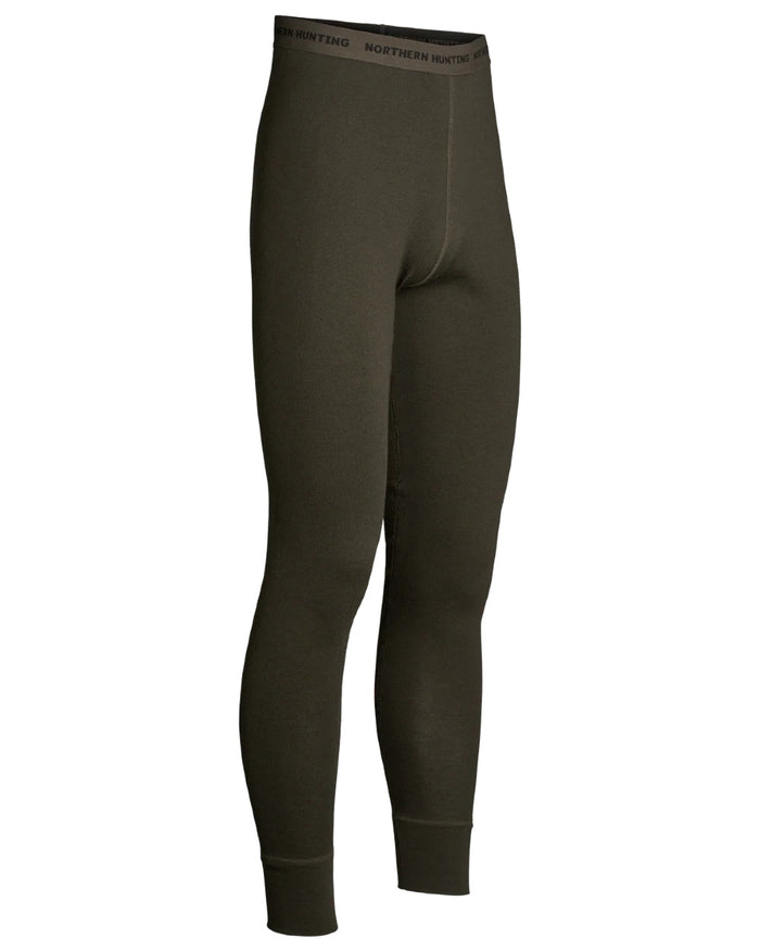 Dark Green coloured Northern Hunting Norr Fal Baselayer Pants on white background #colour_dark-green