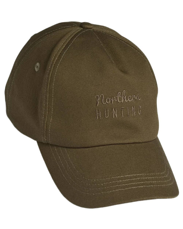 Green coloured Northern Hunting Ravn Water Repellent Cap on white background #colour_green