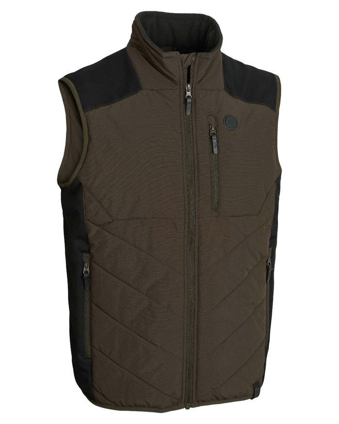 Dark Green coloured Northern Hunting Reidar Heat Vest on white background #colour_dark-green
